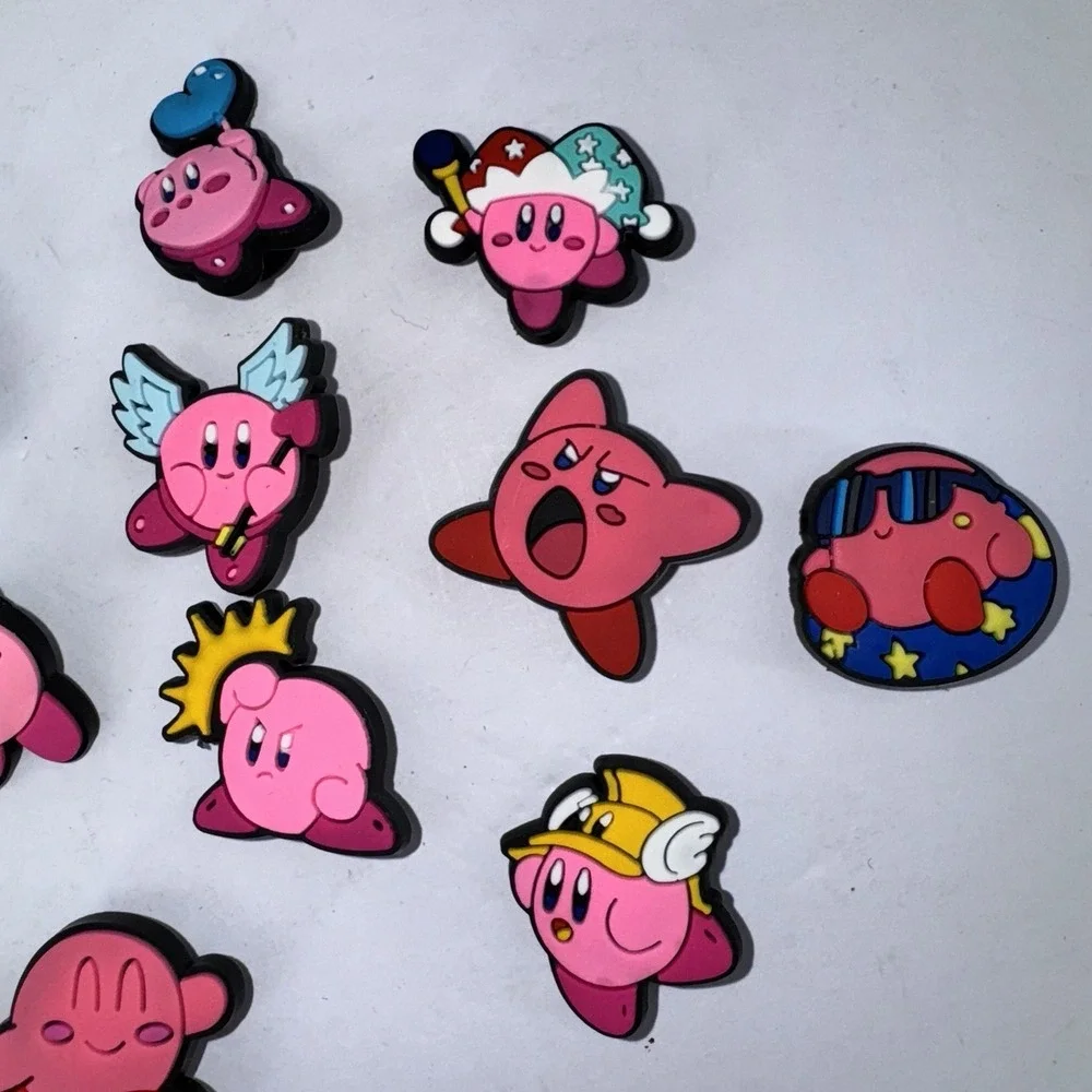 Kirby-themed Shoe Charms Jibbets Crocs Shoes 15 pcs